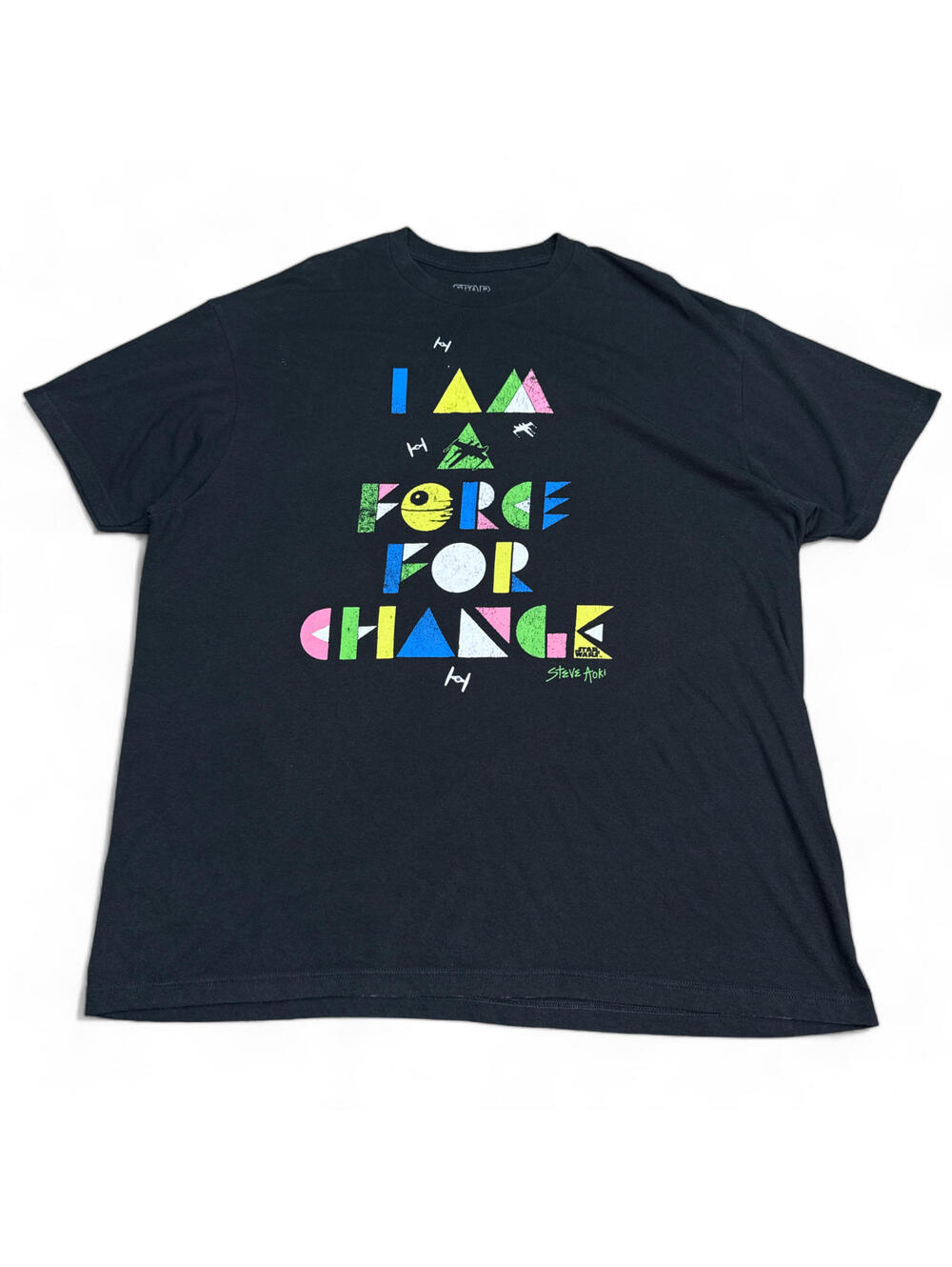 Steve Aoki x Star Wars T Shirt Adult Size 2XL XXL Black Force for Change Tee